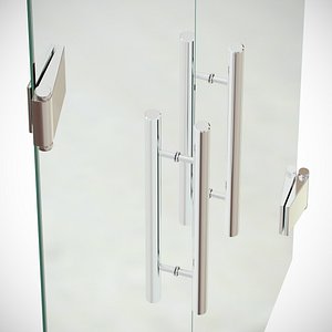 3d glass door model