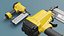 3D Pneumatic Nail Gun Yellow model