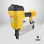 3D Pneumatic Nail Gun Yellow model