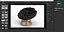 Papasan Chair Rattan with Dark Cushion