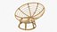 Papasan Chair Rattan with Dark Cushion