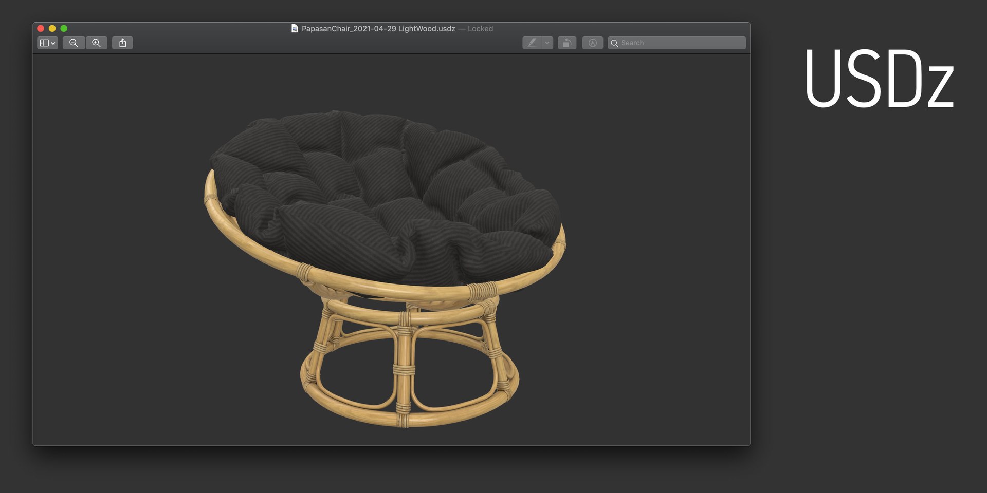 3D Papasan Chair Rattan with Dark Cushion https://p.turbosquid.com/ts-thumb/cp/2zb0BA/IQ/papasanchair_rattanusdz/jpg/1619934575/1920x1080/fit_q87/8378b636086a869bd1311def7ff1bc1993c0fbcd/papasanchair_rattanusdz.jpg