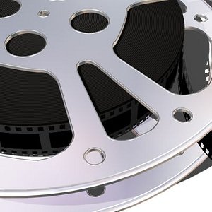 movie reels film 3d model