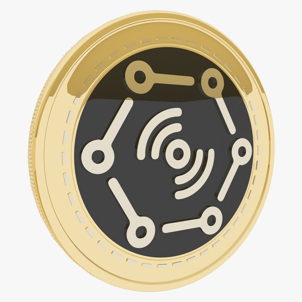 3D DaTa eXchange Cryptocurrency Gold Coin model