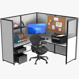 Full Detailed Office Cubicle