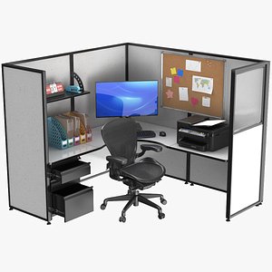 Full Detailed Office Cubicle