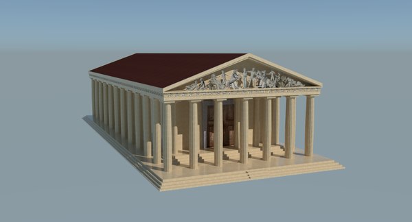 パルテノン神殿 3Dモデル $20 - .3ds .blend .fbx .obj - Free3D