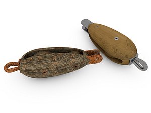 Fiddle becket sailing block (pulley)