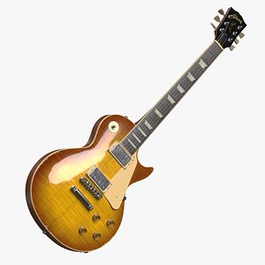 Old Gibson Les Paul Electric Guitar 3D model