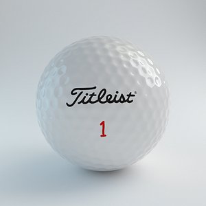 blender golfball titleist 3d model