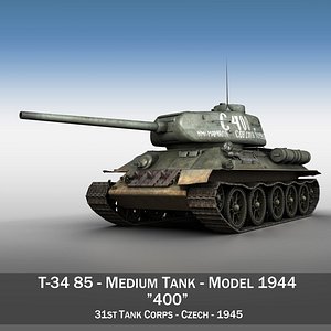 t-34 85 - soviet 3d model