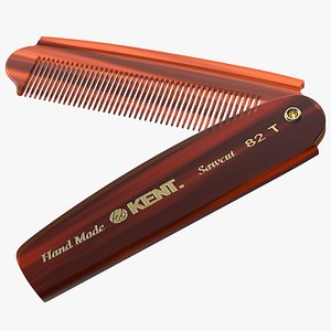 Kent Folding Pocket Comb Brown