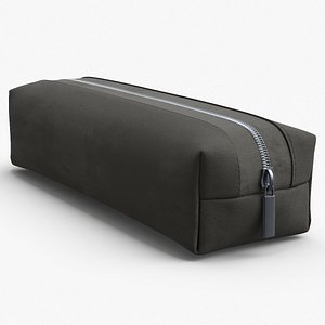 Suede Leather Case on Zippered Gray Closed