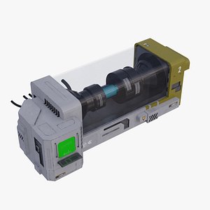 3D Scifi small fusion reactor model
