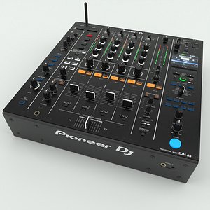 Professional 4-channel DJ Mixer Pioneer DJM-A9 Black 3D model
