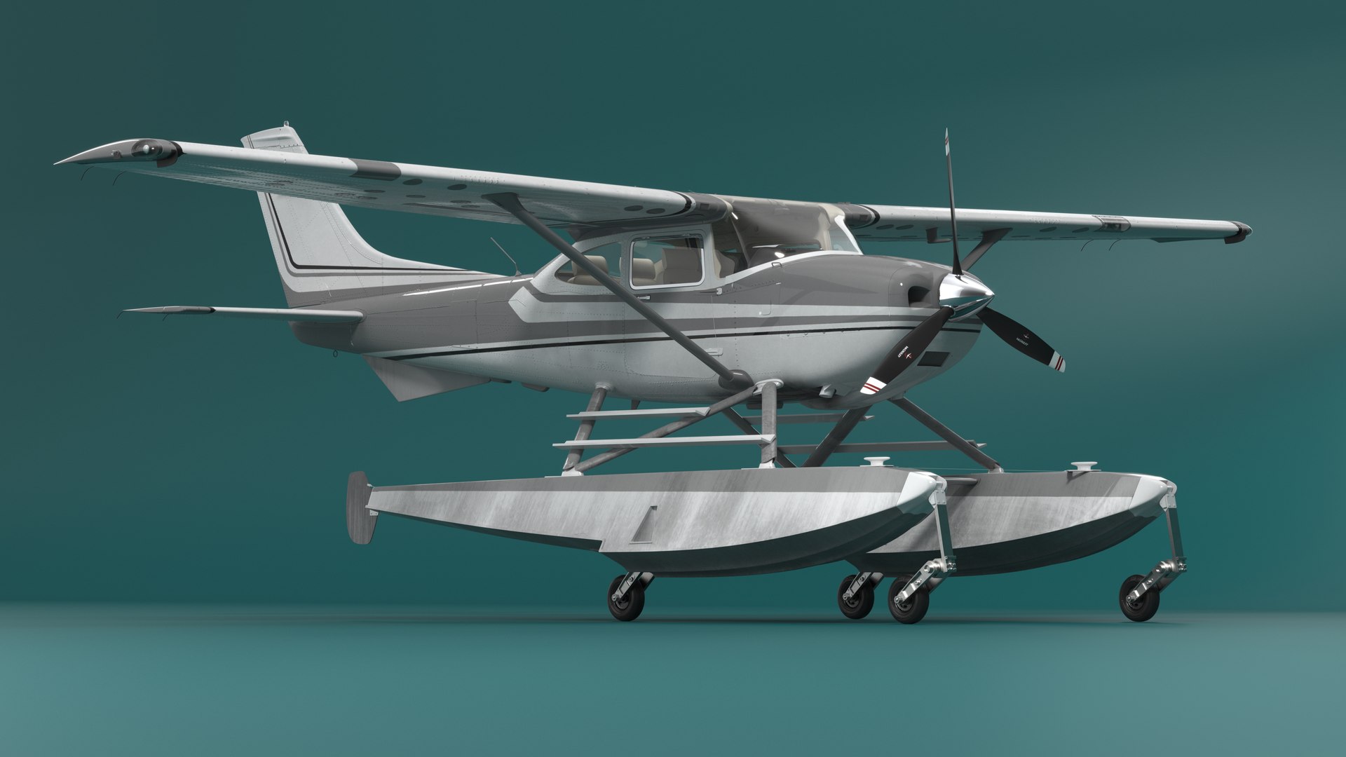 3D Floatplane Dream Gray - TurboSquid 2302554