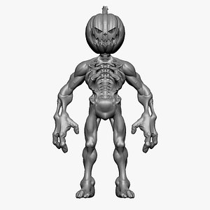 Pumpkin Undead - Highpoly Zbrush project
