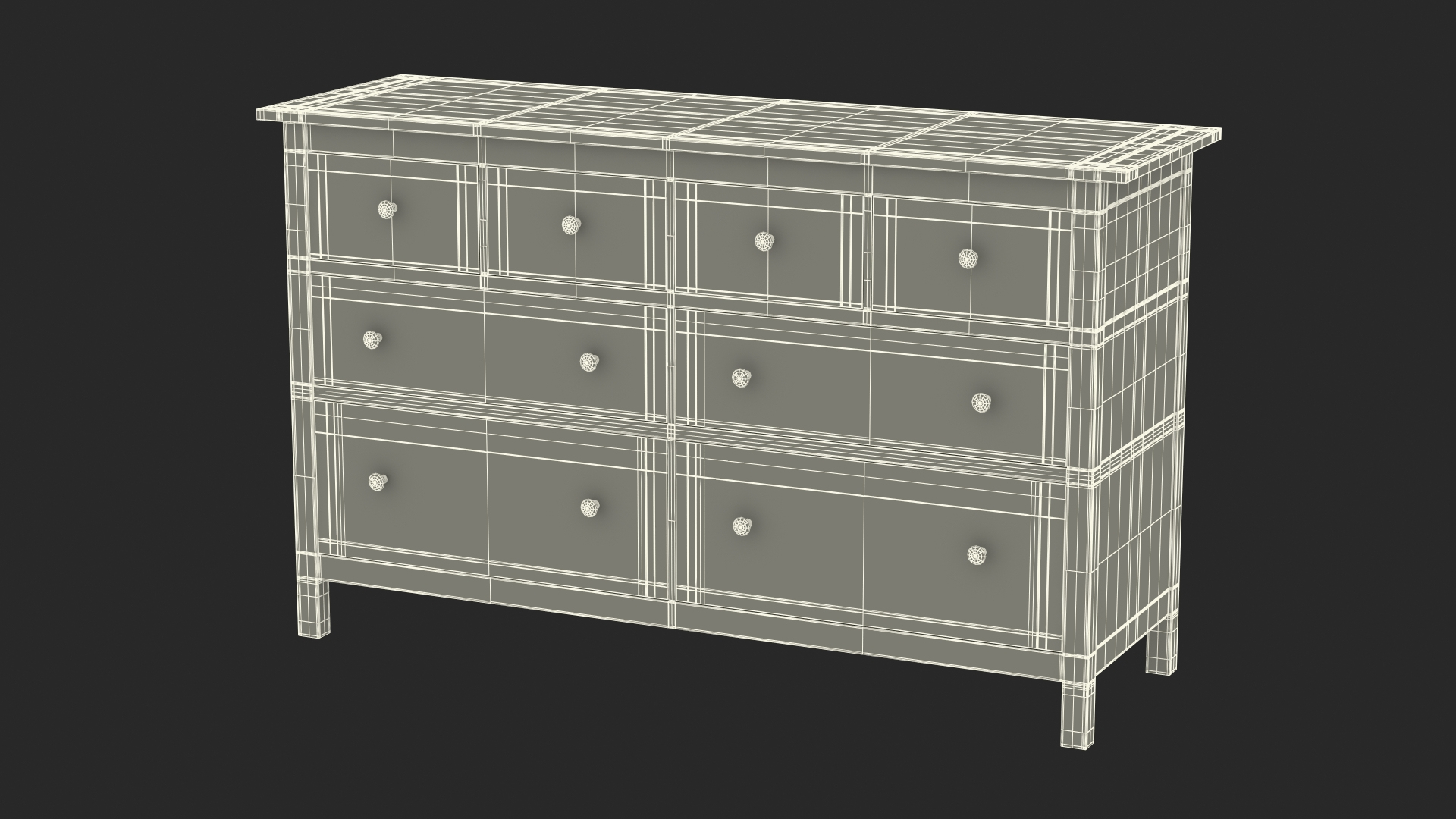 Ikea black shop dresser 8 drawer