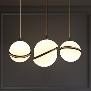 designer lighting chandelier suspension 3D model
