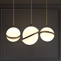 Chandelier suspension Semicircle Whitegold D25-h25