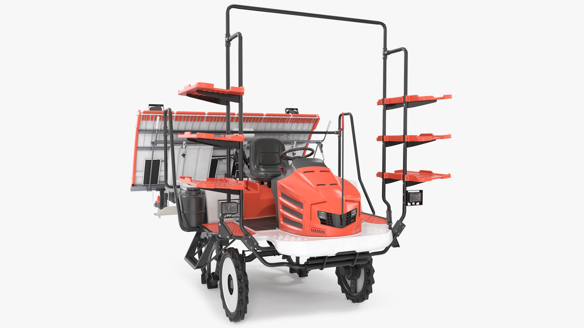 Agricultural Field Rice Seeder Vehicle 3D model preview
