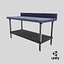 3D Old Metal Workbench Low-poly PBR
