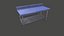 3D Old Metal Workbench Low-poly PBR