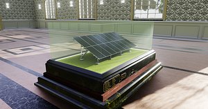 3D model Solar Energy Construction Table 2x8 Diorama