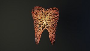 Human tooth unrolling growing animation