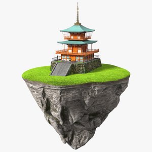 Rock Round Cross Section with Temple Fur