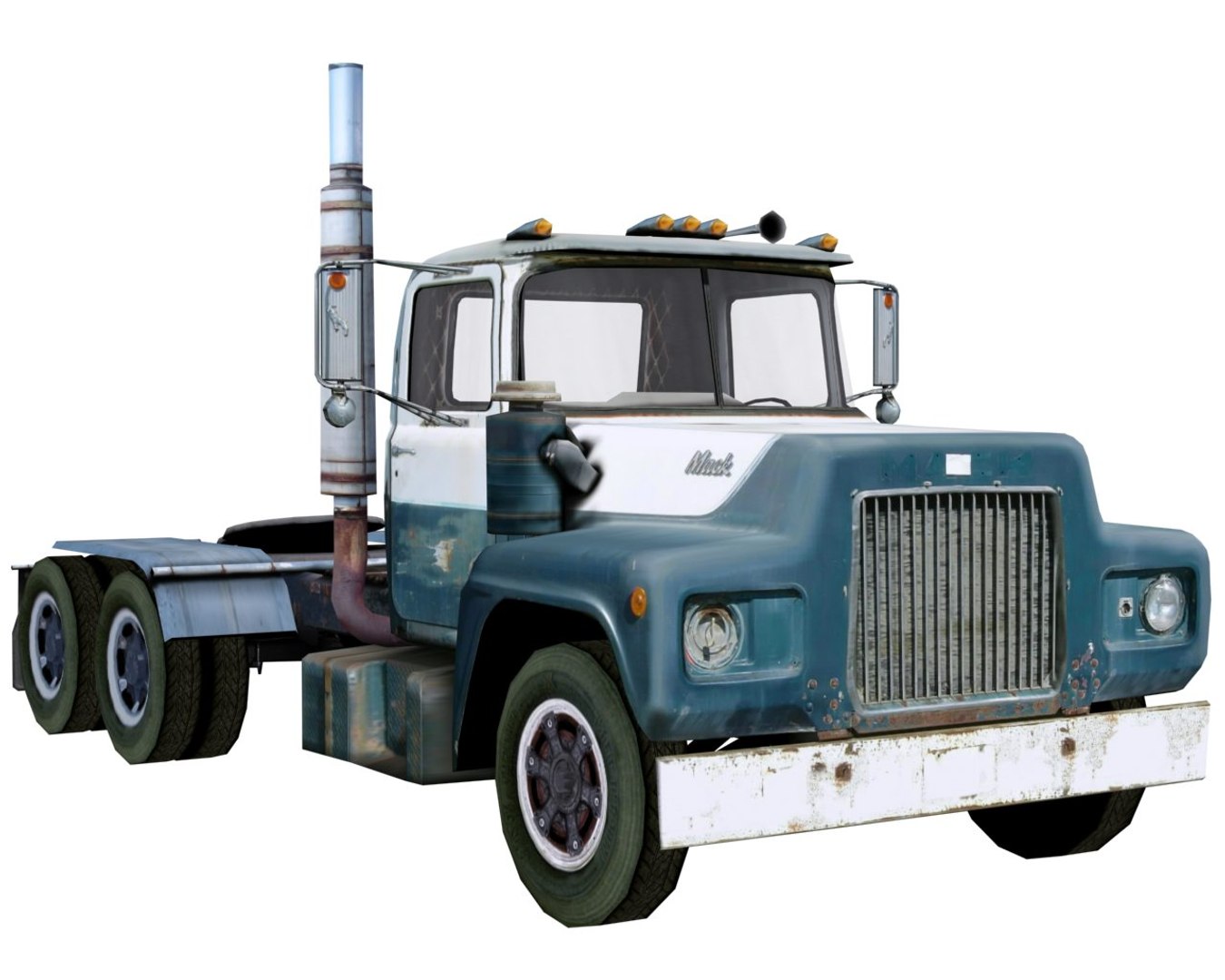 Old Mack R Semi 3d 3ds
