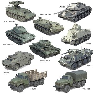 10 Military Vehicles Collection v12