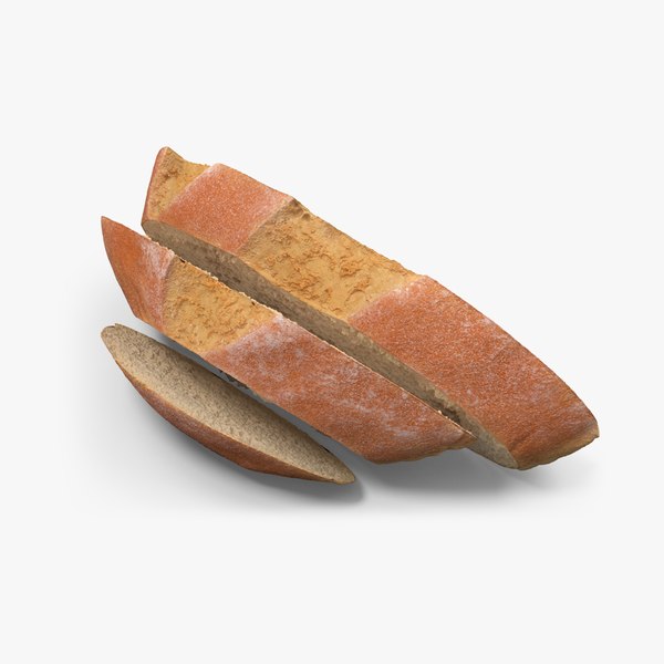 Sliced Round Bread 3D model