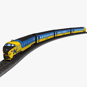3D model northlander - ontario northland railway - diesel passenger train