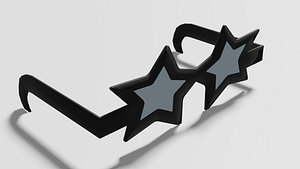 Sunglasses star shape OBJ and BLEND model