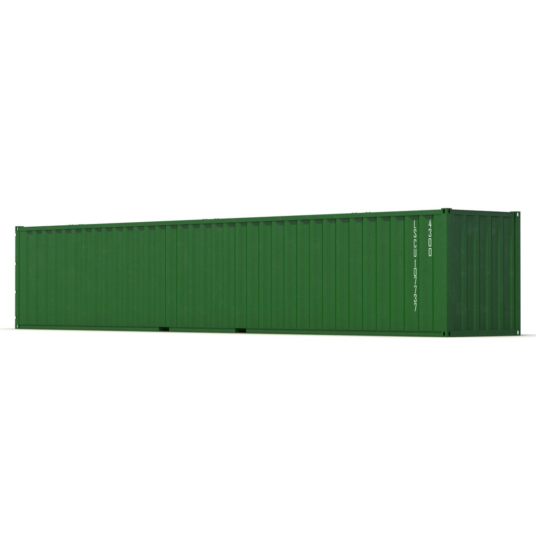 48 ft shipping iso container 3d 3ds