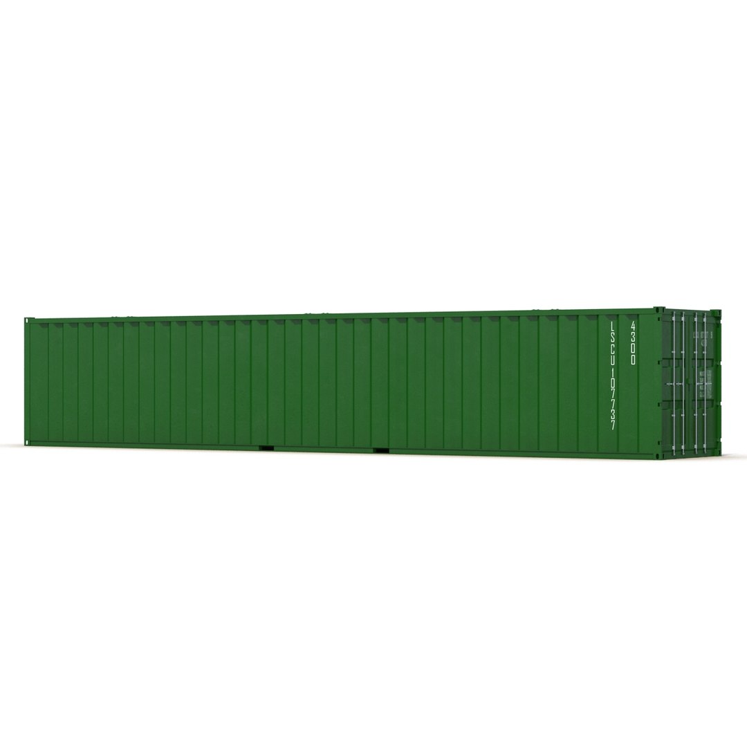 48 ft shipping iso container 3d 3ds