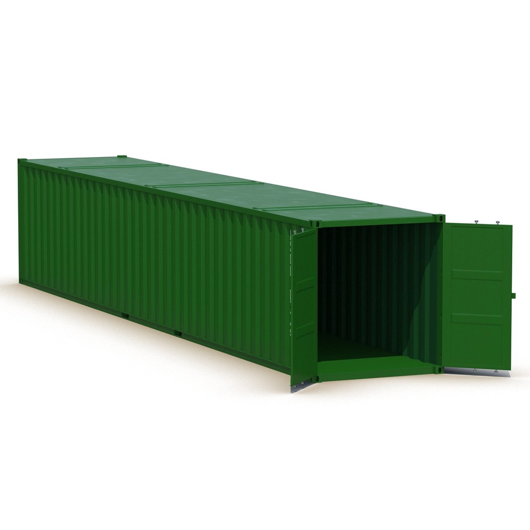 48 ft shipping iso container 3d 3ds