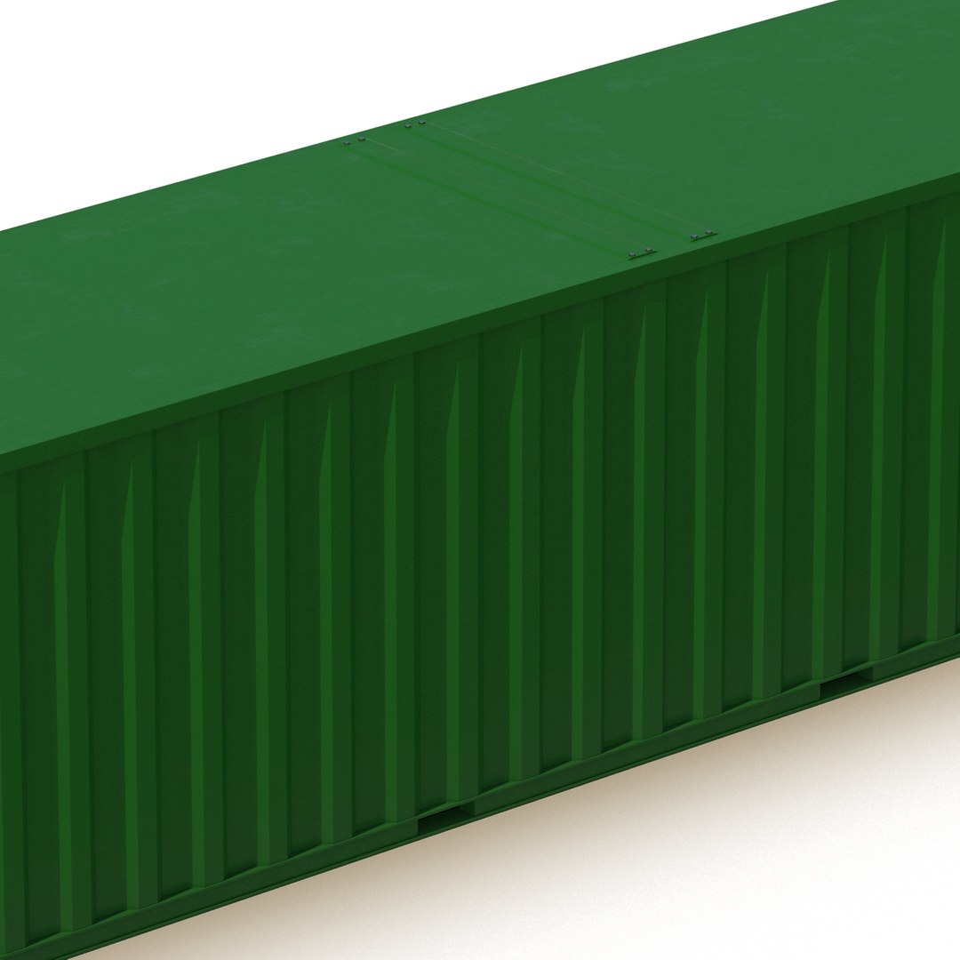 48 ft shipping iso container 3d 3ds