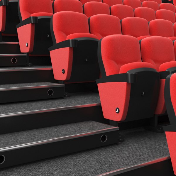 3D real theater bleacher chairs