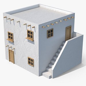 3D White Arabic House