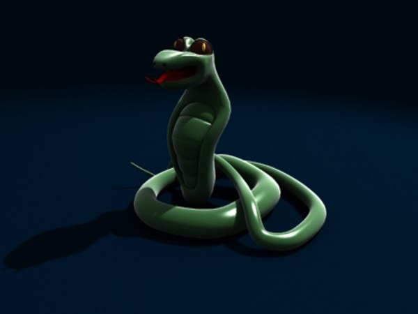 3D 3D Studio snake serpent reptile