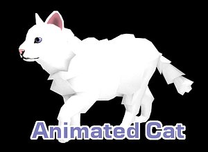 Fluffy low Poly Cat