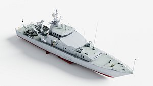 3D boats warships ship model