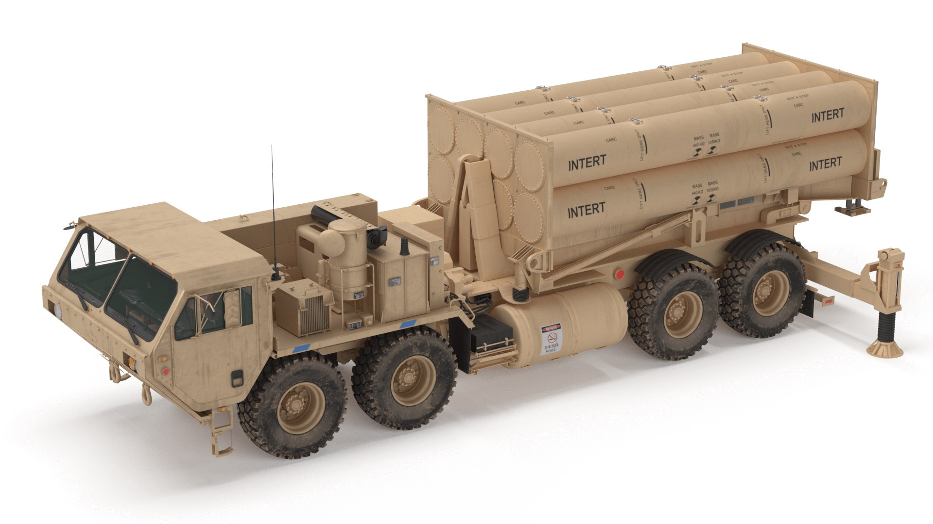 US Mobile Anti Ballistic Missile System THAAD V-Ray2015max Model ...