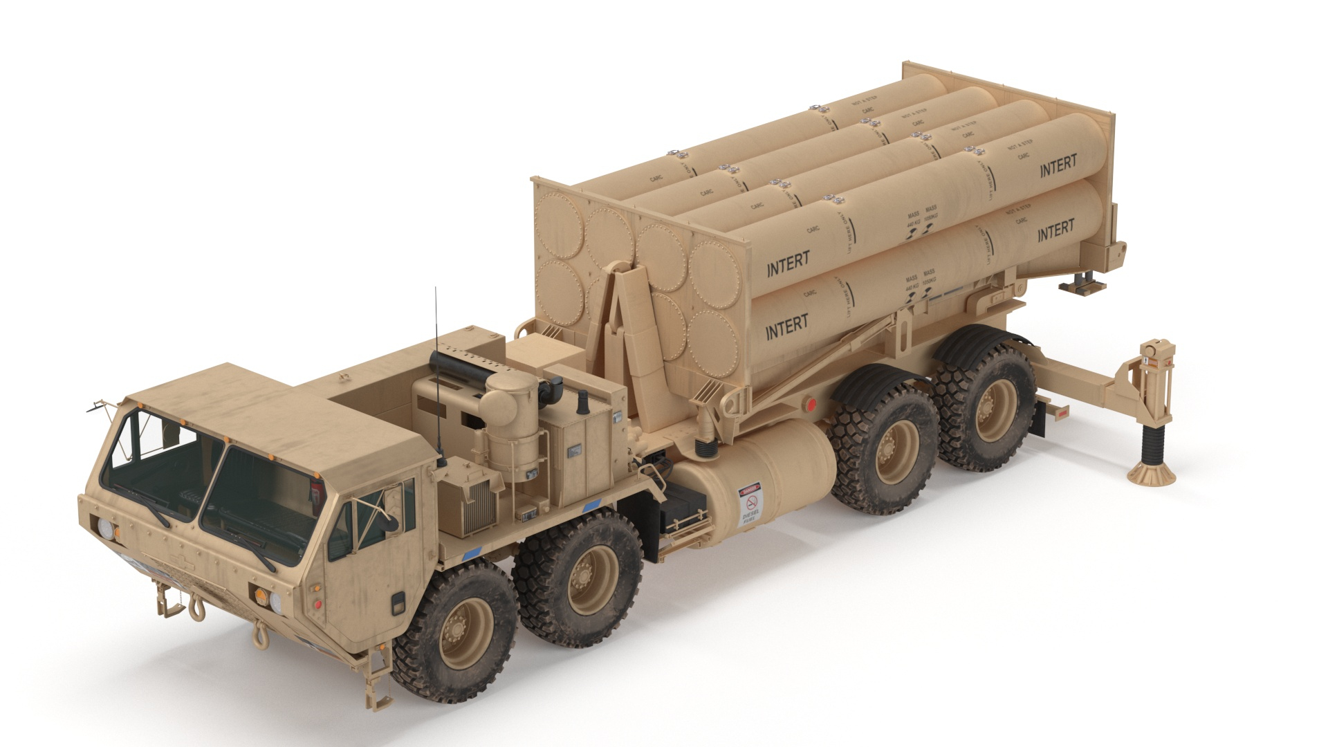 US Mobile Anti Ballistic Missile System THAAD V-Ray2015max Model ...