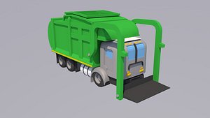 3D garbage truck model