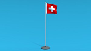Low Poly Seamless Animated Switzerland Flag