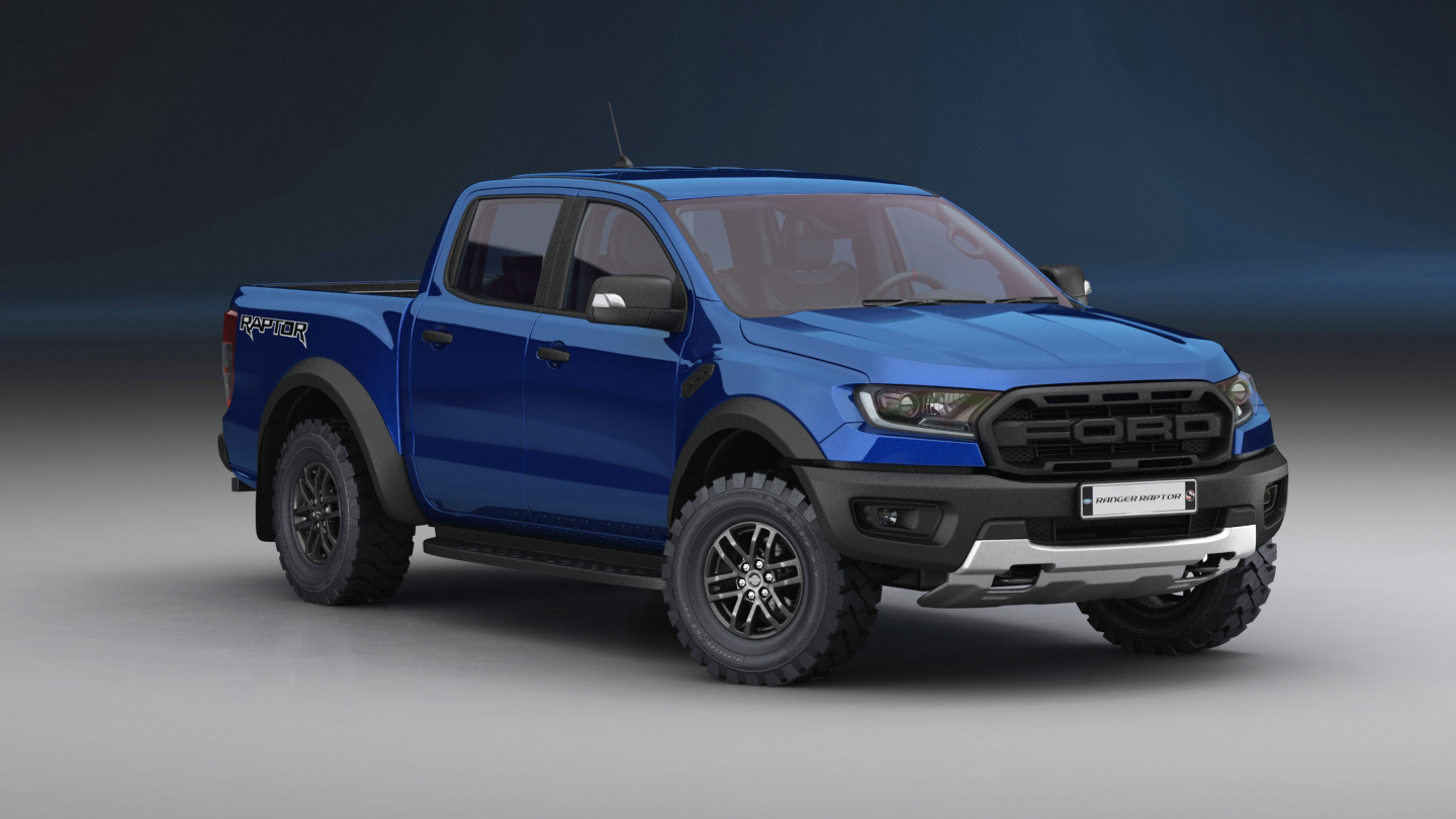 3D модель Ford Ranger Raptor 2019 (низкий салон) - TurboSquid 1436056