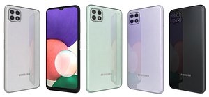 3D Samsung Galaxy A22 5G All Colors